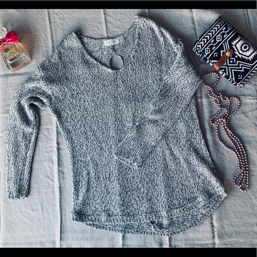 Cutout pullover sweater
